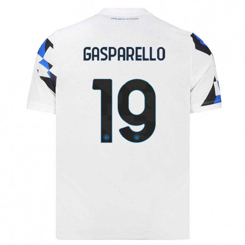 Danxen Męski Francesco Gasparello #19 Biały Czerwony Niebieski Wyjazdowa Koszulka 2026/27 Koszulki Klubowe