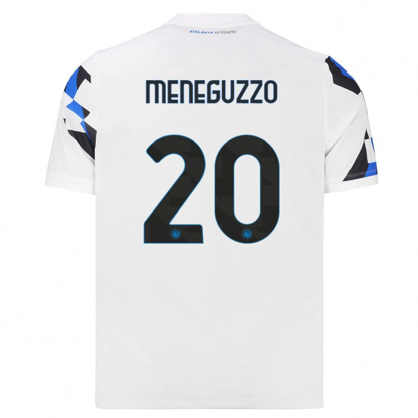 Danxen Męski Davide Meneguzzo #20 Biały Czerwony Niebieski Wyjazdowa Koszulka 2026/27 Koszulki Klubowe