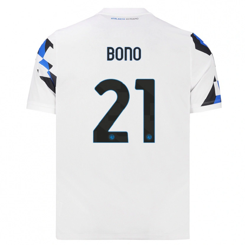 Danxen Męski Davide Bono #21 Biały Czerwony Niebieski Wyjazdowa Koszulka 2026/27 Koszulki Klubowe