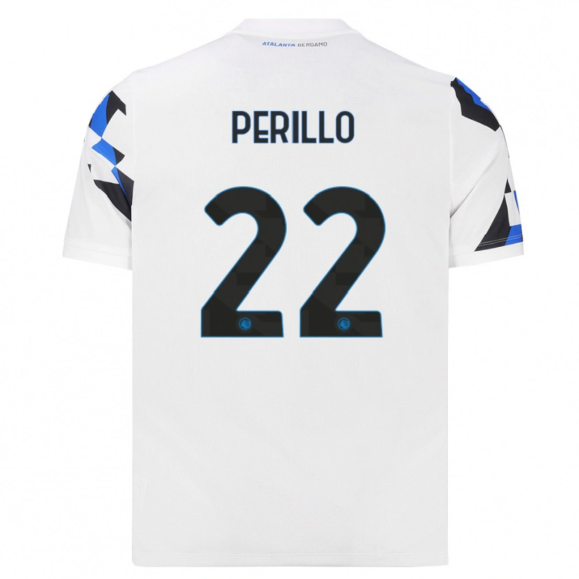 Danxen Męski Diego Perillo #22 Biały Czerwony Niebieski Wyjazdowa Koszulka 2026/27 Koszulki Klubowe