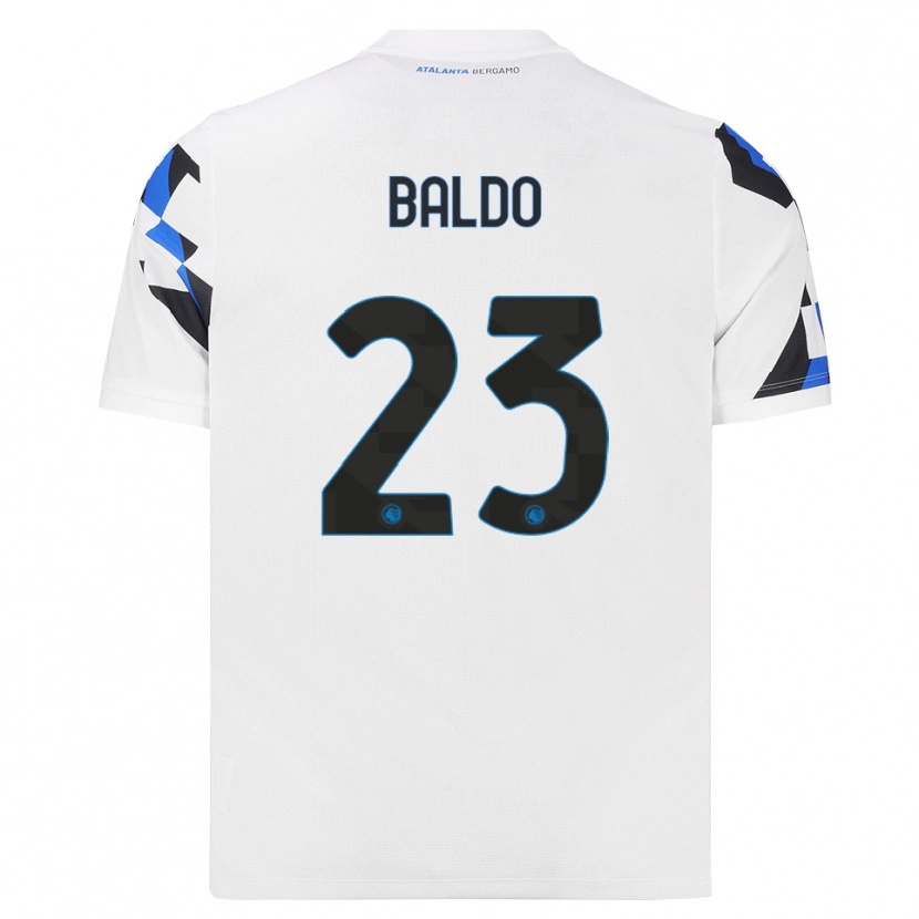 Danxen Męski Nicolò Baldo #23 Biały Czerwony Niebieski Wyjazdowa Koszulka 2026/27 Koszulki Klubowe