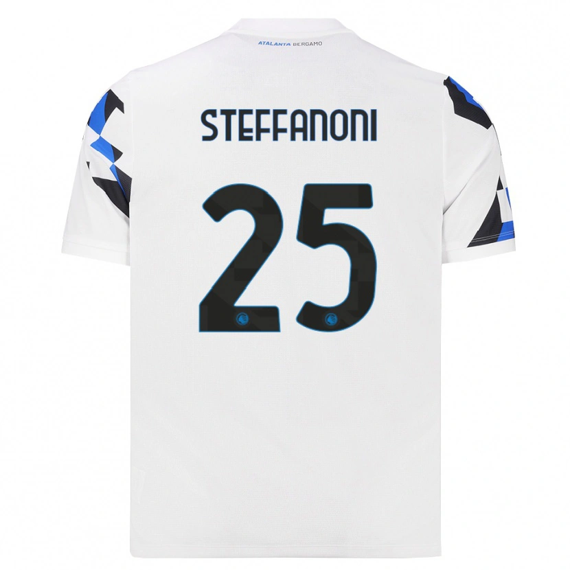 Danxen Męski Federico Steffanoni #25 Biały Czerwony Niebieski Wyjazdowa Koszulka 2026/27 Koszulki Klubowe