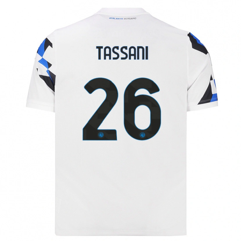 Danxen Męski Alessandro Tassani #26 Biały Czerwony Niebieski Wyjazdowa Koszulka 2026/27 Koszulki Klubowe