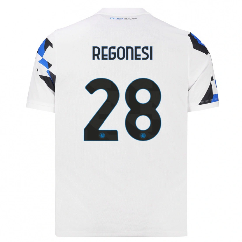 Danxen Męski Iacopo Regonesi #28 Biały Czerwony Niebieski Wyjazdowa Koszulka 2026/27 Koszulki Klubowe