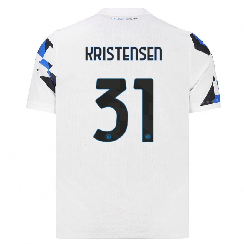 Danxen Męski Thomas Kristensen #31 Biały Czerwony Niebieski Wyjazdowa Koszulka 2026/27 Koszulki Klubowe