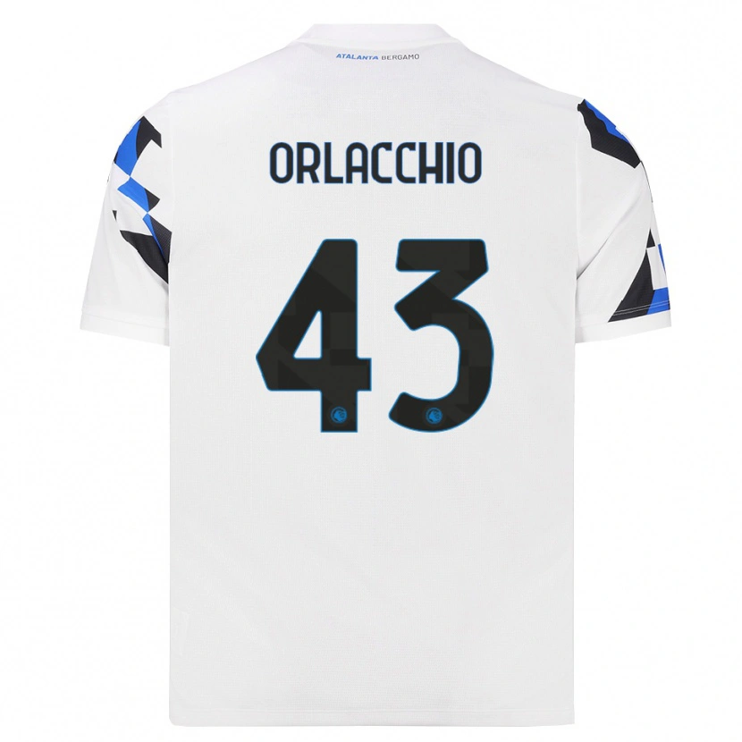 Danxen Męski Angelo Orlacchio #43 Biały Czerwony Niebieski Wyjazdowa Koszulka 2026/27 Koszulki Klubowe