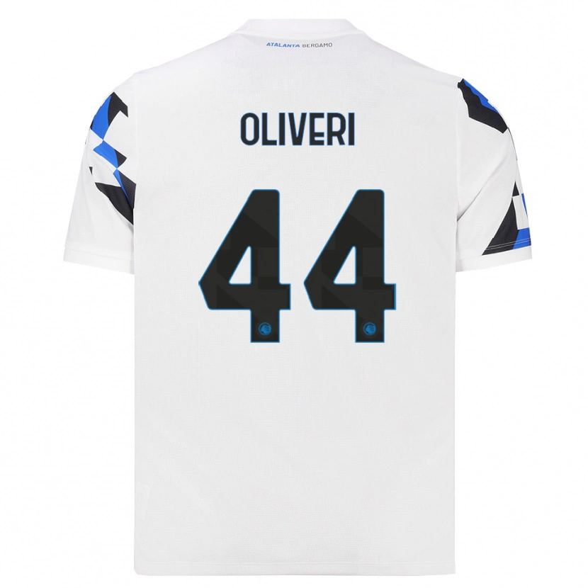 Danxen Męski Andrea Oliveri #44 Biały Czerwony Niebieski Wyjazdowa Koszulka 2026/27 Koszulki Klubowe