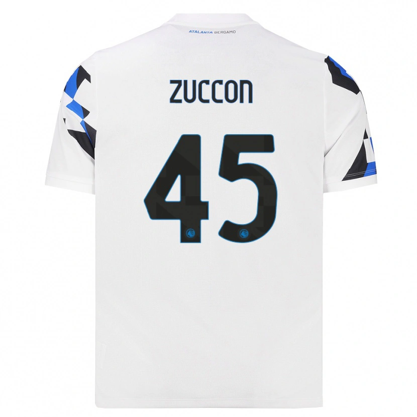 Danxen Męski Federico Zuccon #45 Biały Czerwony Niebieski Wyjazdowa Koszulka 2026/27 Koszulki Klubowe