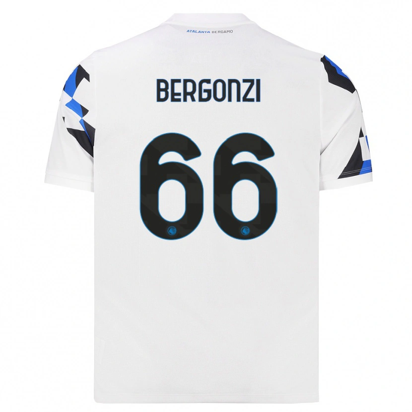 Danxen Męski Federico Bergonzi #66 Biały Czerwony Niebieski Wyjazdowa Koszulka 2026/27 Koszulki Klubowe