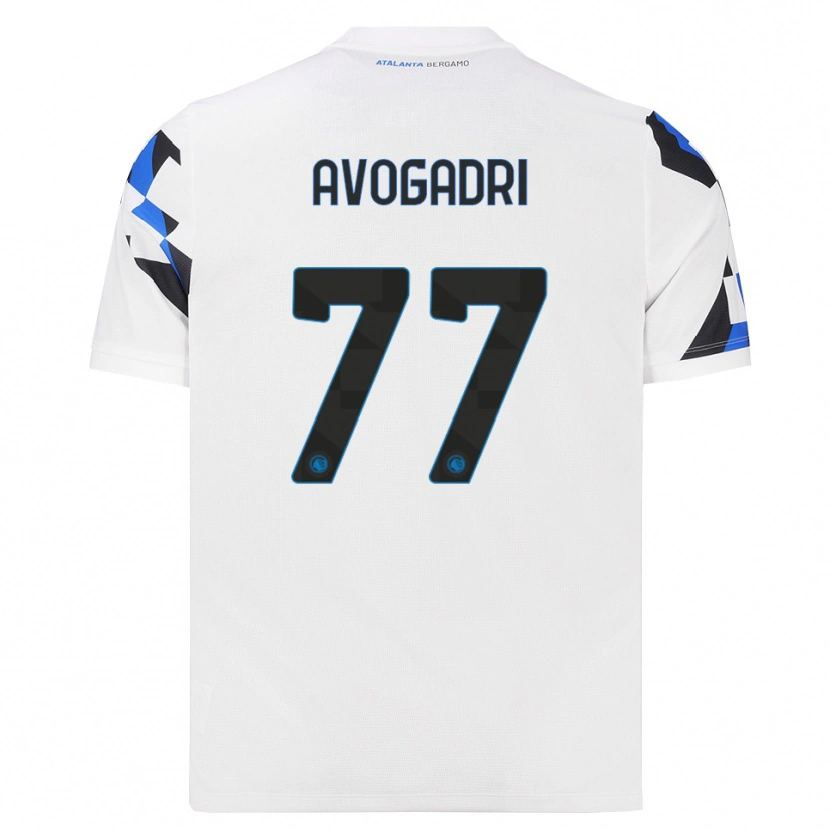 Danxen Męski Lorenzo Avogadri #77 Biały Czerwony Niebieski Wyjazdowa Koszulka 2026/27 Koszulki Klubowe