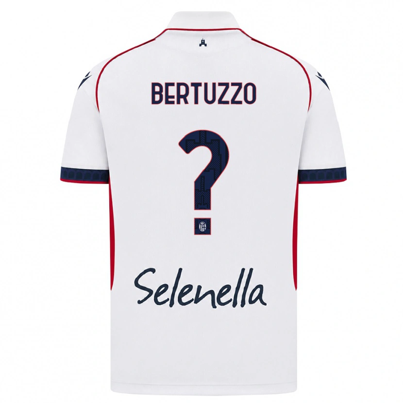 Danxen Męski Francesco Bertuzzo #0 Biały Czerwony Królewski Niebieski Wyjazdowa Koszulka 2026/27 Koszulki Klubowe