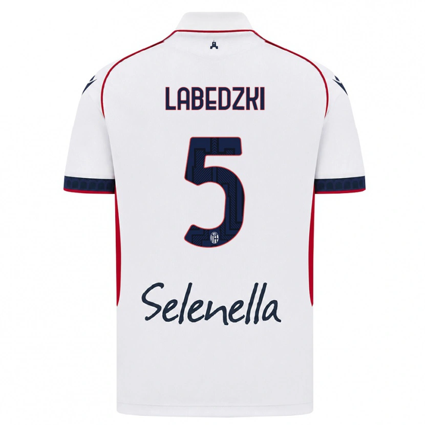 Danxen Męski Jan Labedzki #5 Biały Czerwony Królewski Niebieski Wyjazdowa Koszulka 2026/27 Koszulki Klubowe