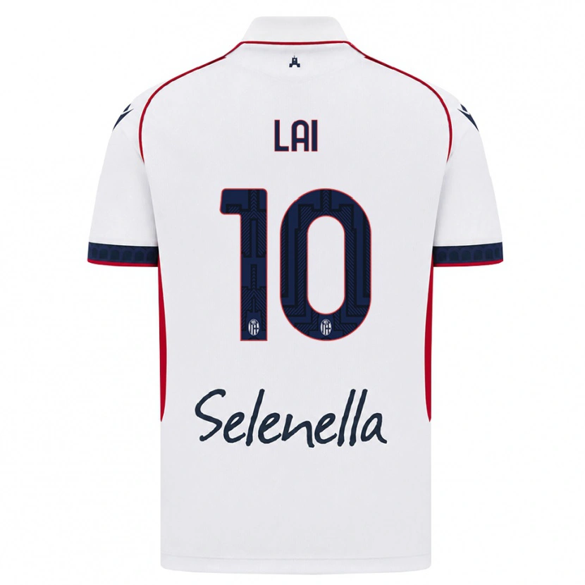 Danxen Męski Luca Lai #10 Biały Czerwony Królewski Niebieski Wyjazdowa Koszulka 2026/27 Koszulki Klubowe