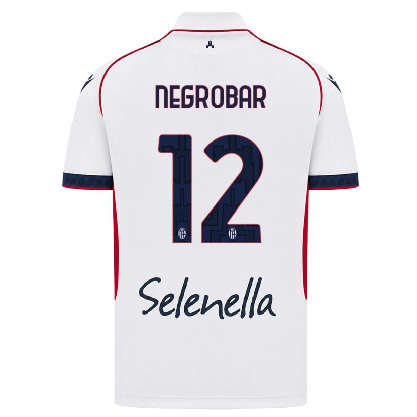 Danxen Męski Lucas Negrobar #12 Biały Czerwony Królewski Niebieski Wyjazdowa Koszulka 2026/27 Koszulki Klubowe