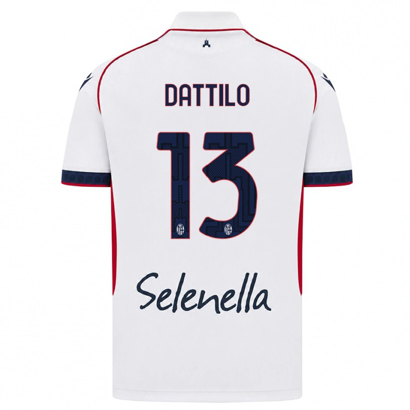 Danxen Męski Gabriel Dattilo #13 Biały Czerwony Królewski Niebieski Wyjazdowa Koszulka 2026/27 Koszulki Klubowe