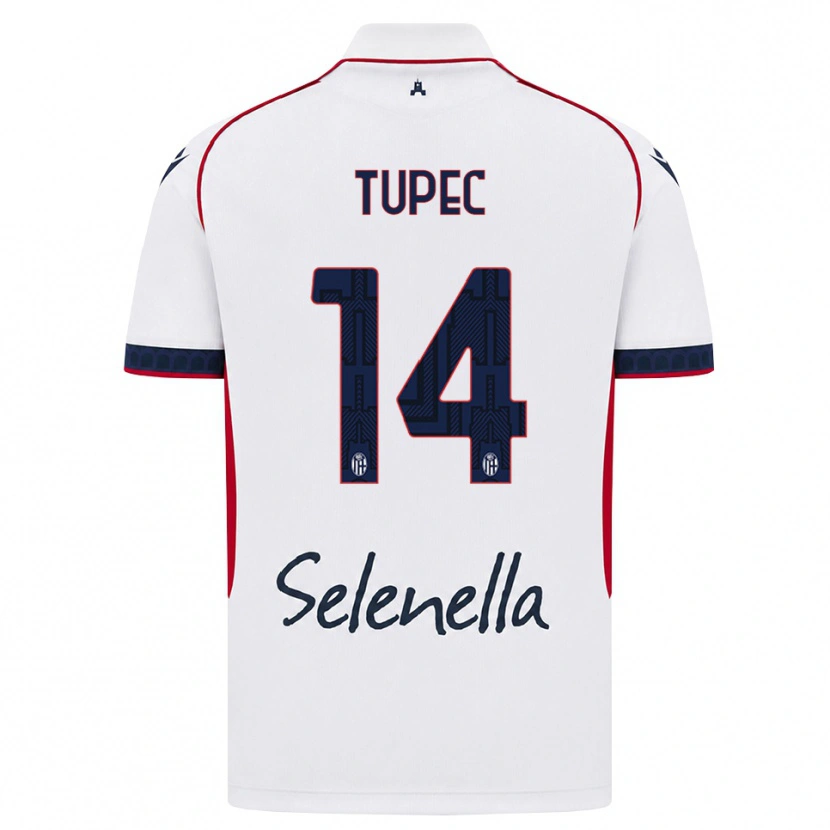 Danxen Męski Leos Tupec #14 Biały Czerwony Królewski Niebieski Wyjazdowa Koszulka 2026/27 Koszulki Klubowe