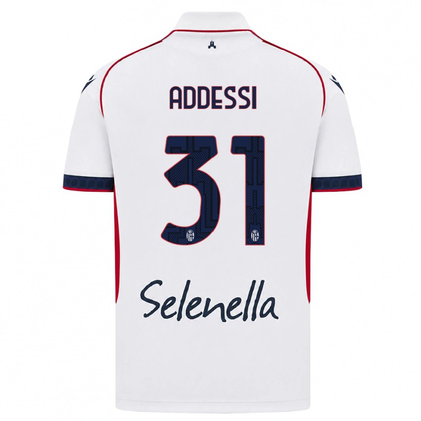 Danxen Męski Simone Addessi #31 Biały Czerwony Królewski Niebieski Wyjazdowa Koszulka 2026/27 Koszulki Klubowe
