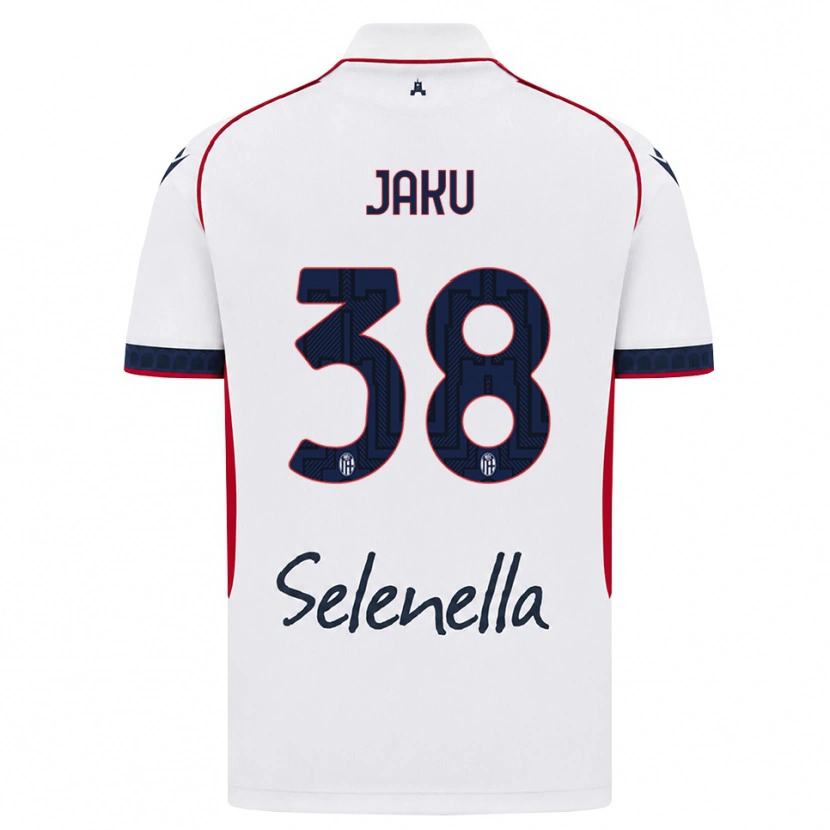 Danxen Męski Jordi Jaku #38 Biały Czerwony Królewski Niebieski Wyjazdowa Koszulka 2026/27 Koszulki Klubowe