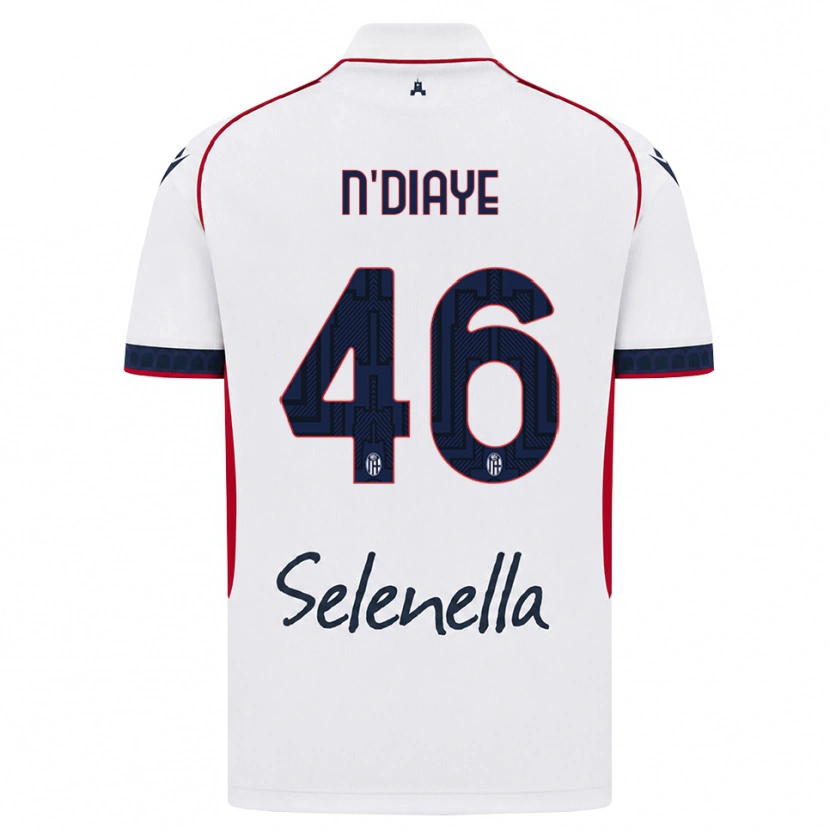 Danxen Męski Antoine N'diaye #46 Biały Czerwony Królewski Niebieski Wyjazdowa Koszulka 2026/27 Koszulki Klubowe