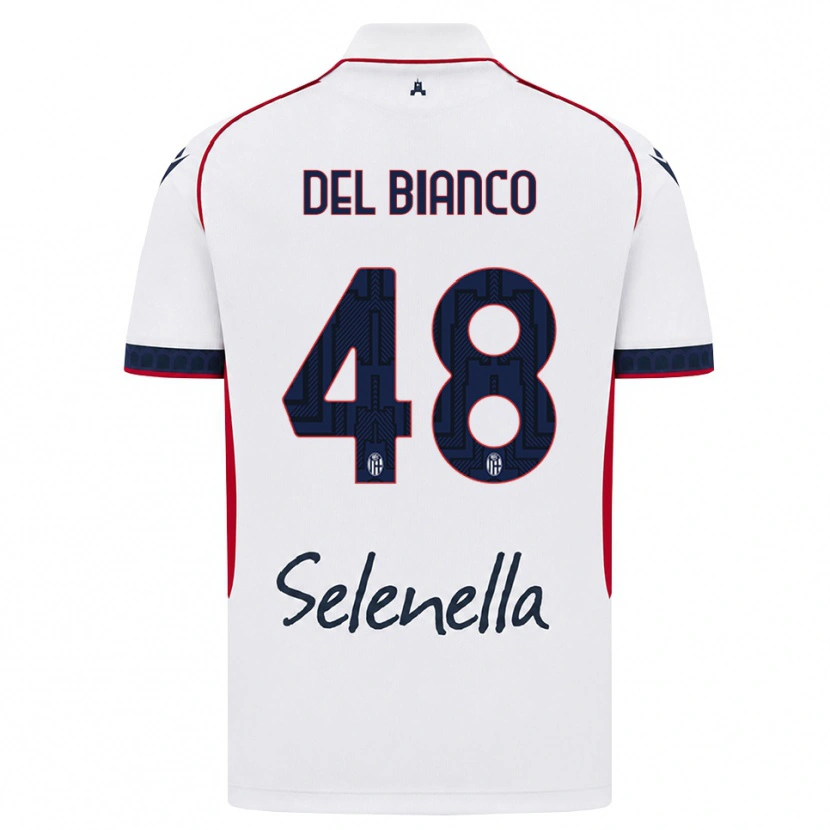 Danxen Męski Riccardo Del Bianco #48 Biały Czerwony Królewski Niebieski Wyjazdowa Koszulka 2026/27 Koszulki Klubowe