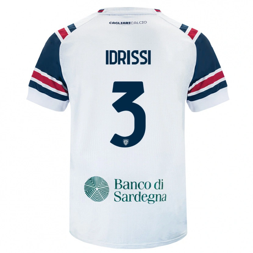 Danxen Męski Riyad Idrissi #3 Biały Czerwony Zielony Wyjazdowa Koszulka 2026/27 Koszulki Klubowe