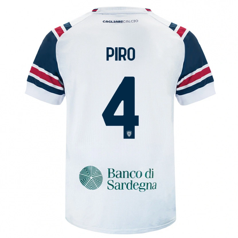 Danxen Męski Samuele Piro #4 Biały Czerwony Zielony Wyjazdowa Koszulka 2026/27 Koszulki Klubowe