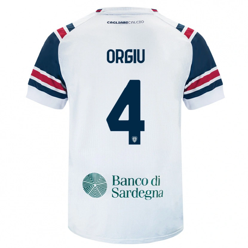 Danxen Męski Samuele Orgiu #4 Biały Czerwony Zielony Wyjazdowa Koszulka 2026/27 Koszulki Klubowe