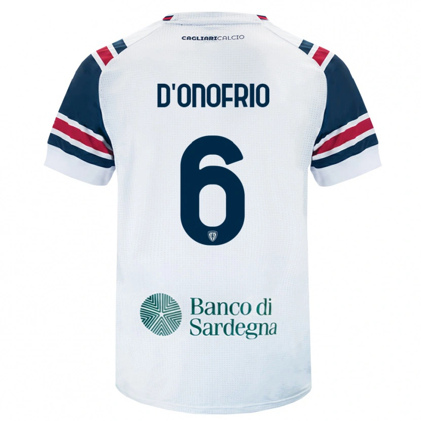 Danxen Męski Vincenzo D'onofrio #6 Biały Czerwony Zielony Wyjazdowa Koszulka 2026/27 Koszulki Klubowe