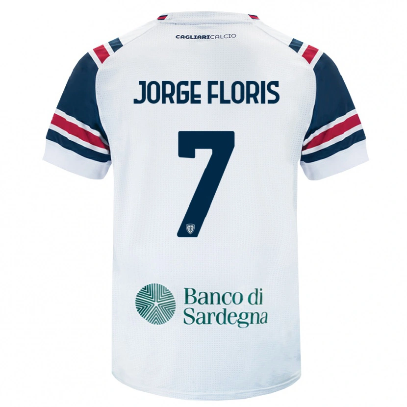 Danxen Męski Nicolò Jorge Floris #7 Biały Czerwony Zielony Wyjazdowa Koszulka 2026/27 Koszulki Klubowe
