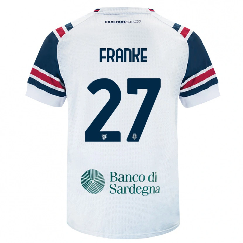 Danxen Męski Antoni Franke #27 Biały Czerwony Zielony Wyjazdowa Koszulka 2026/27 Koszulki Klubowe