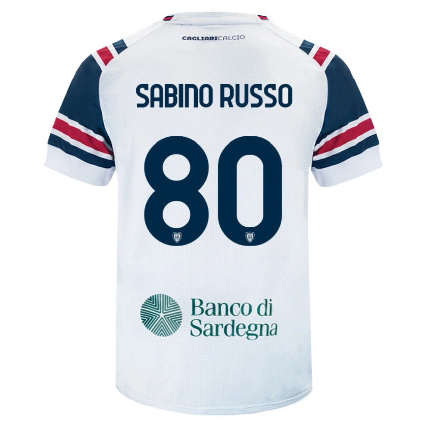 Danxen Męski Alessandro Sabino Russo #80 Biały Czerwony Zielony Wyjazdowa Koszulka 2026/27 Koszulki Klubowe
