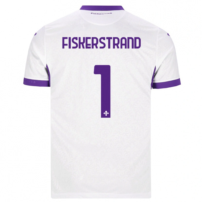 Danxen Męski Cecilie Fiskerstrand #1 Biały Fioletowy Wyjazdowa Koszulka 2026/27 Koszulki Klubowe