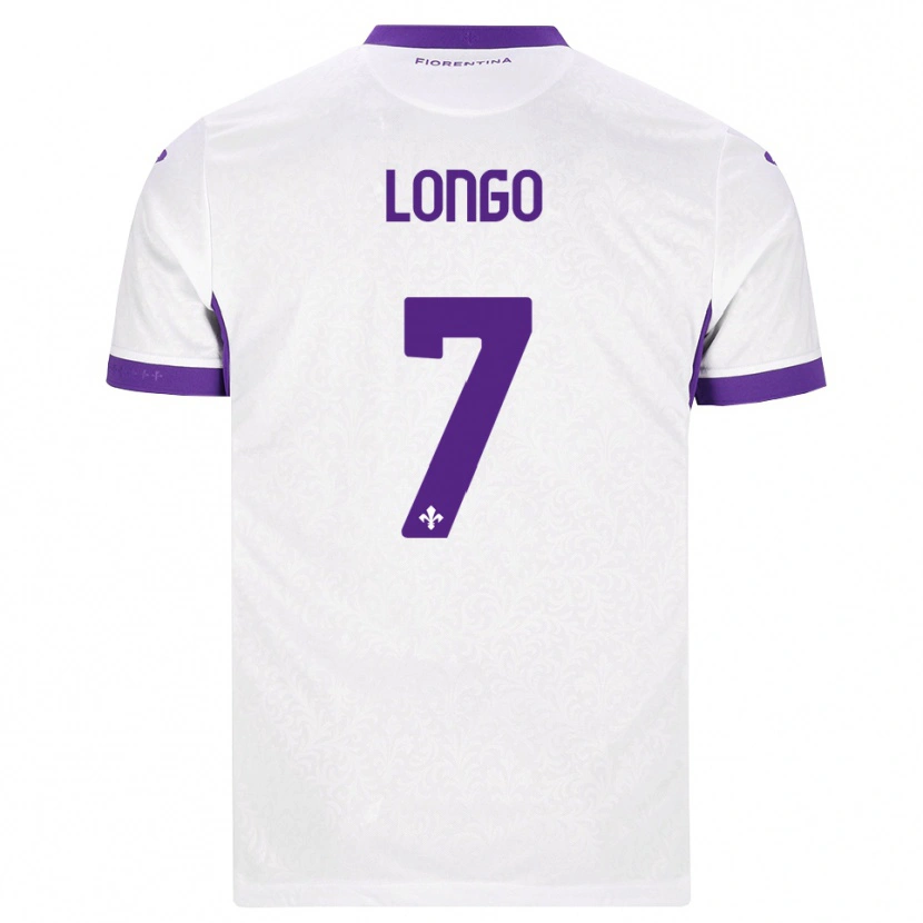 Danxen Męski Miriam Longo #7 Biały Fioletowy Wyjazdowa Koszulka 2026/27 Koszulki Klubowe