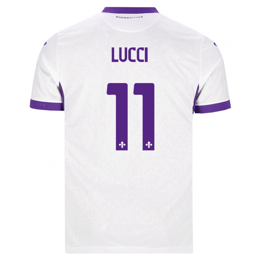 Danxen Męski Leonardo Lucci #11 Biały Fioletowy Wyjazdowa Koszulka 2026/27 Koszulki Klubowe