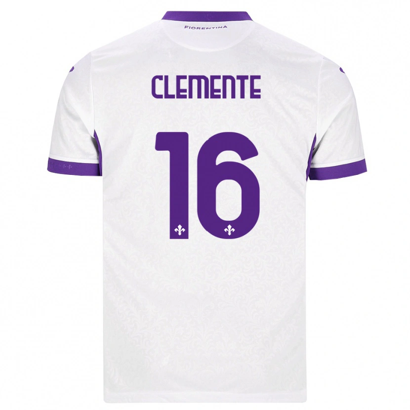 Danxen Męski Raffaele Clemente #16 Biały Fioletowy Wyjazdowa Koszulka 2026/27 Koszulki Klubowe