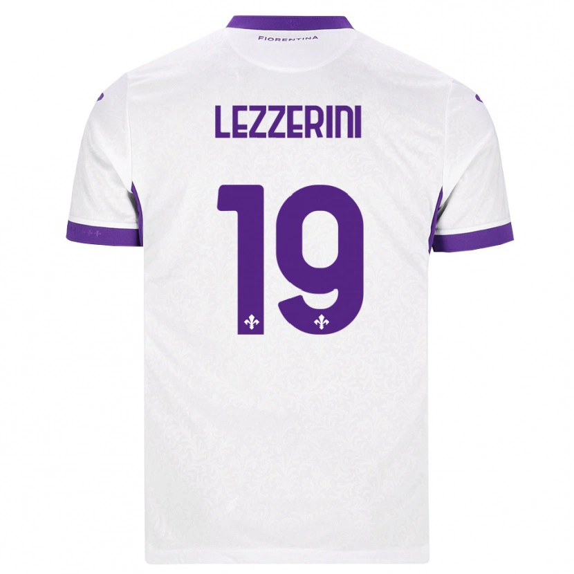 Danxen Męski Luca Lezzerini #19 Biały Fioletowy Wyjazdowa Koszulka 2026/27 Koszulki Klubowe