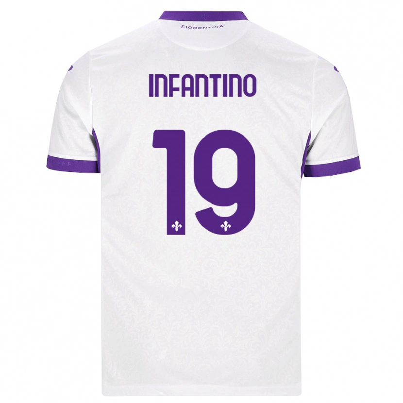 Danxen Męski Gino Infantino #19 Biały Fioletowy Wyjazdowa Koszulka 2026/27 Koszulki Klubowe