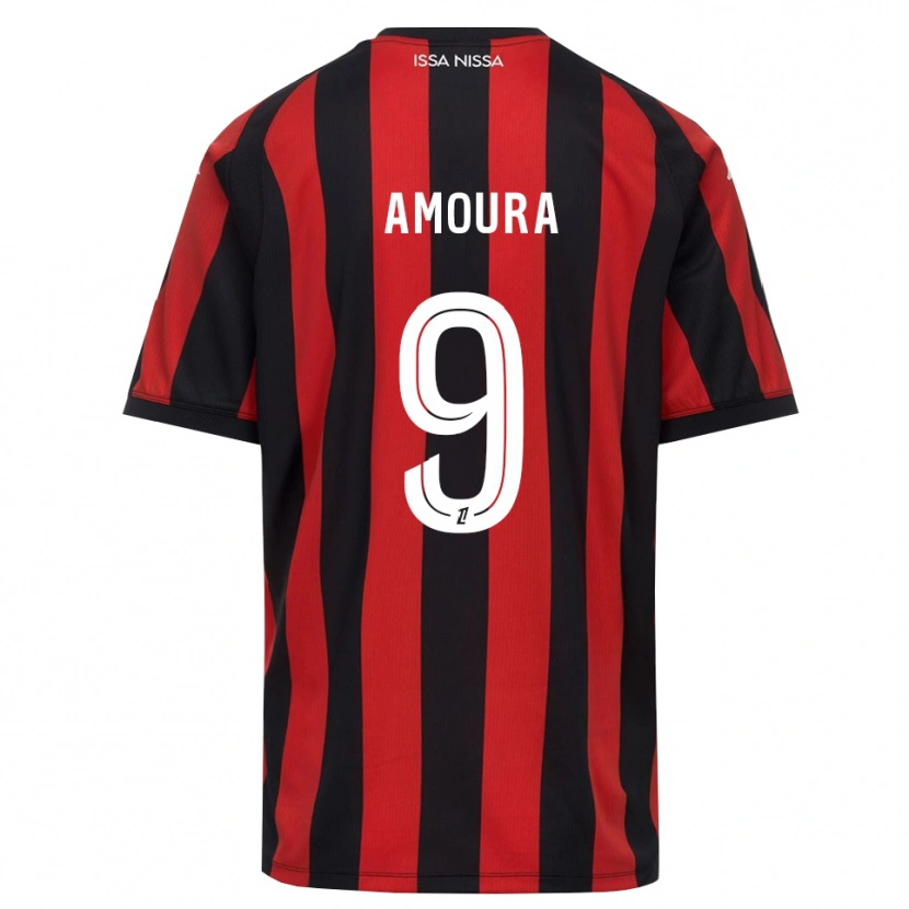 Danxen Męski Mohamed Amoura #9 Czerwony Czarny Biały Domowa Koszulka 2026/27 Koszulki Klubowe