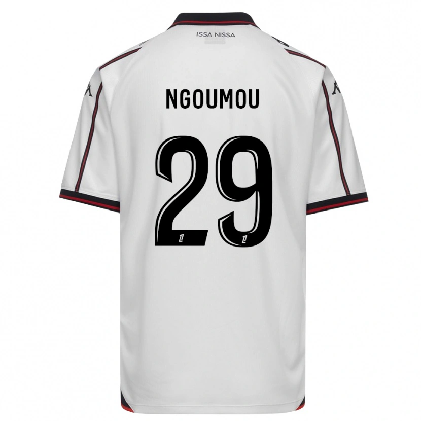 Danxen Męski Nathan Ngoumou #29 Czarny Biały Wyjazdowa Koszulka 2026/27 Koszulki Klubowe