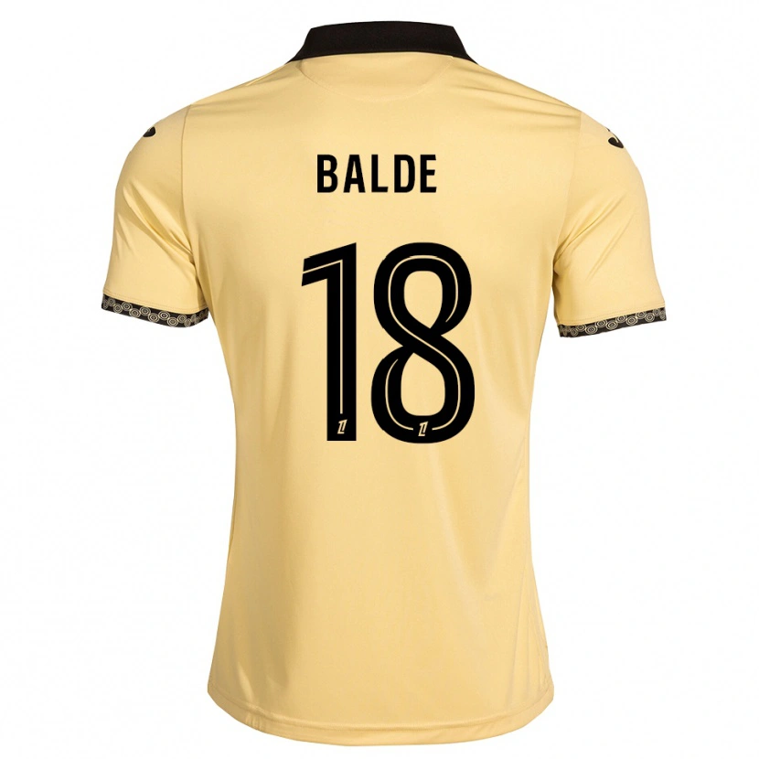 Danxen Męski Ibrahima Baldé #18 Navajowhite Czarny Wyjazdowa Koszulka 2026/27 Koszulki Klubowe