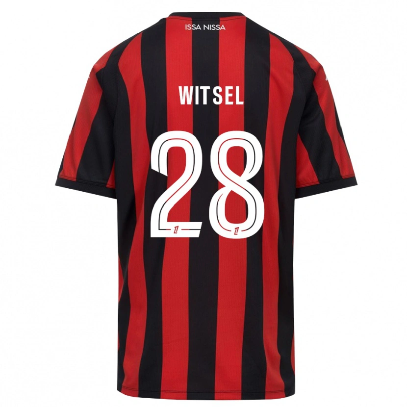 Danxen Kobiety Axel Witsel #28 Czerwony Czarny Biały Domowa Koszulka 2026/27 Koszulki Klubowe