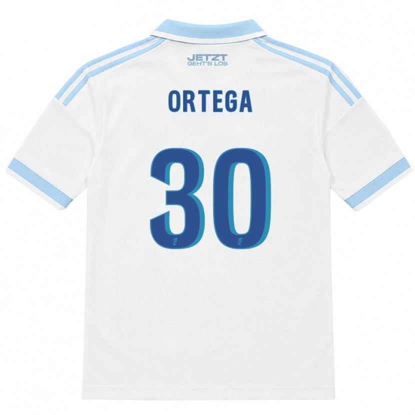 Danxen Kobiety Jacobo Ortega #30 Jasny Błękit Biały Czerwony Wyjazdowa Koszulka 2026/27 Koszulki Klubowe
