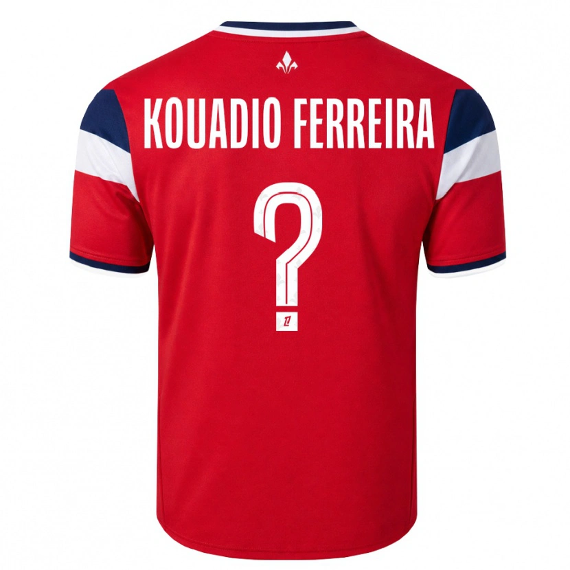 Danxen Kobiety Wilfrid Kouadio Ferreira #0 Czerwony Biały Królewski Niebieski Domowa Koszulka 2026/27 Koszulki Klubowe