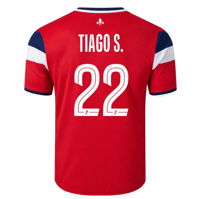 Danxen Kobiety Tiago Santos #22 Czerwony Biały Królewski Niebieski Domowa Koszulka 2026/27 Koszulki Klubowe