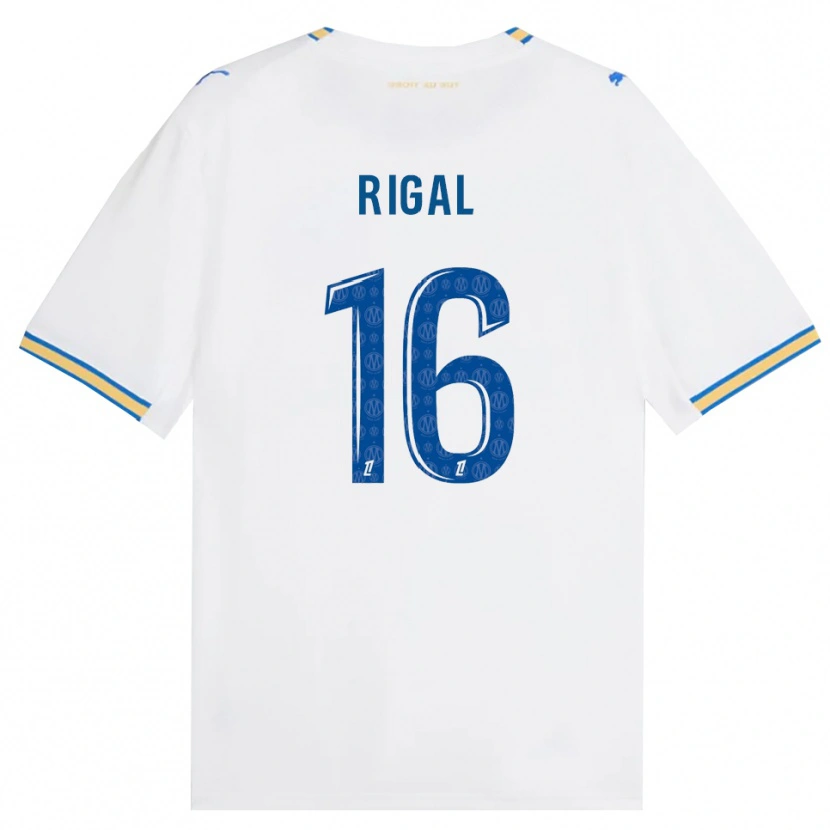 Danxen Kobiety Pablo Rigal #16 Niebieski Biały Domowa Koszulka 2026/27 Koszulki Klubowe