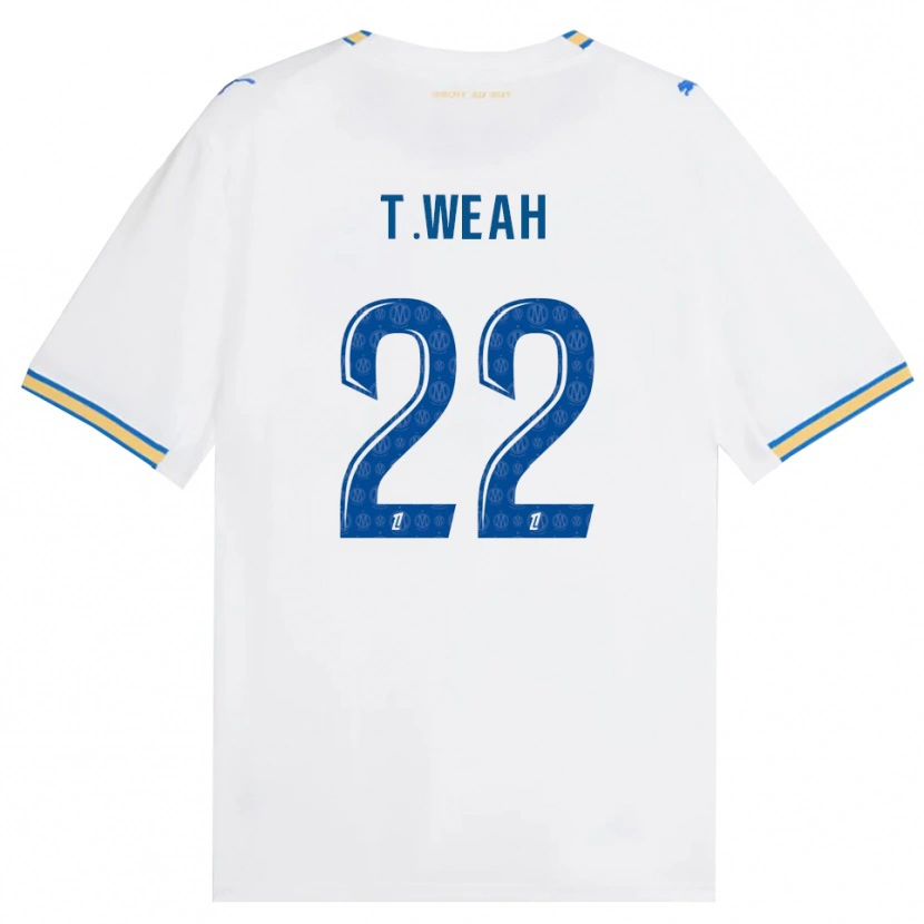 Danxen Kobiety Timothy Weah #22 Niebieski Biały Domowa Koszulka 2026/27 Koszulki Klubowe