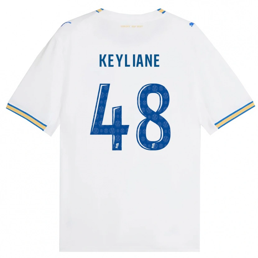 Danxen Kobiety Keyliane Abdallah #48 Niebieski Biały Domowa Koszulka 2026/27 Koszulki Klubowe
