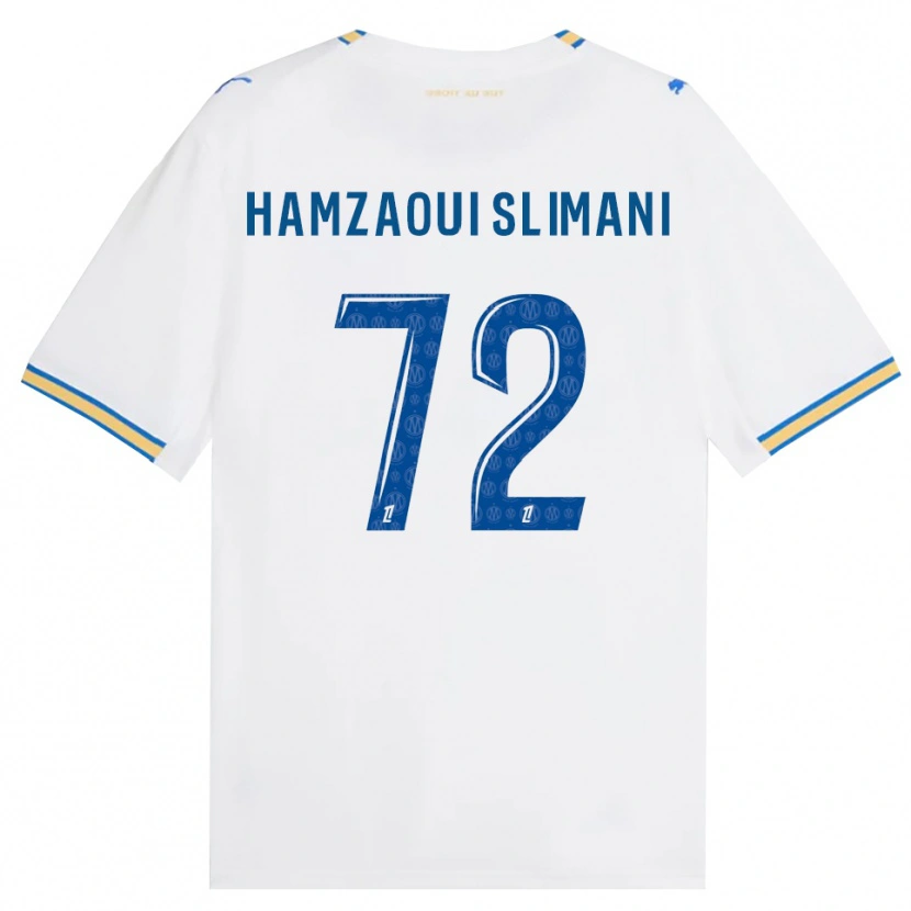 Danxen Kobiety Hilan Hamzaoui Slimani #72 Niebieski Biały Domowa Koszulka 2026/27 Koszulki Klubowe