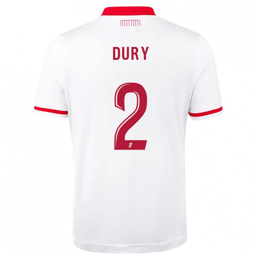 Danxen Kobiety Eloan Dury #2 Czerwony Biały Domowa Koszulka 2026/27 Koszulki Klubowe