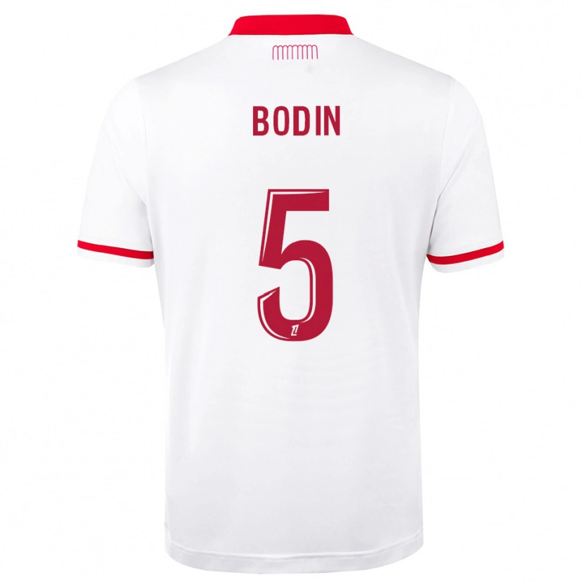 Danxen Kobiety Hugo Bodin #5 Czerwony Biały Domowa Koszulka 2026/27 Koszulki Klubowe
